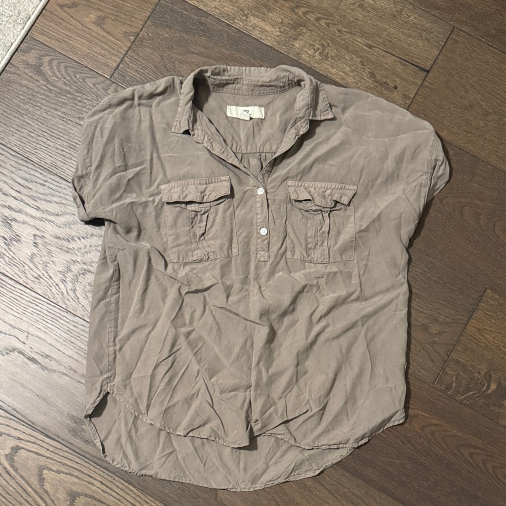 Thread & Supply Brown Button-Up Top